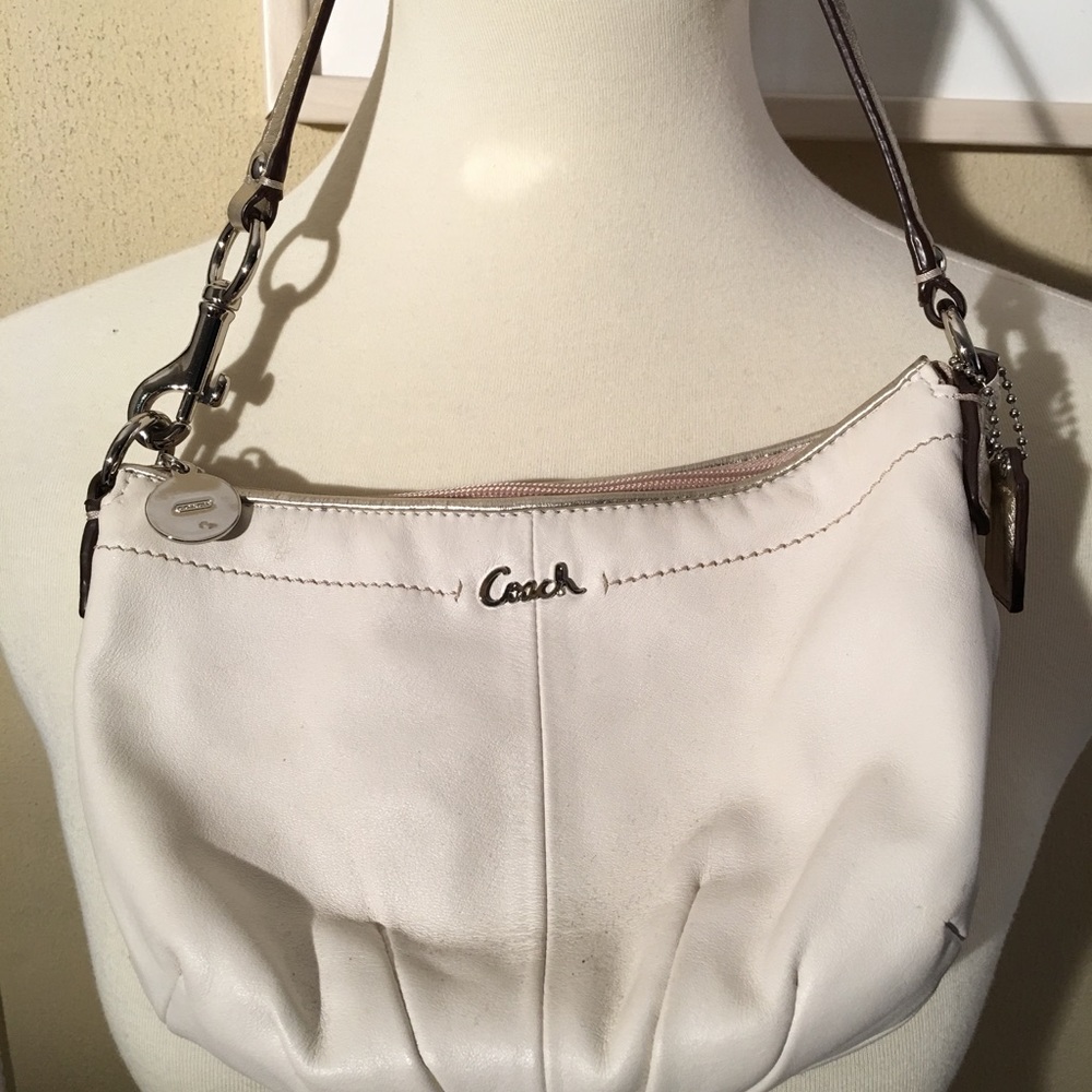 White COACH mini hobo